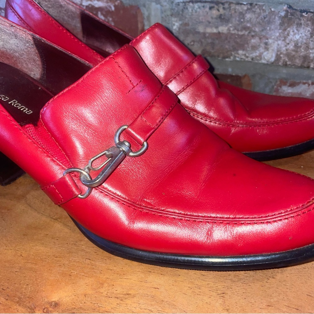 LINEA ROMA WOMENS LADIES SHOE "red"